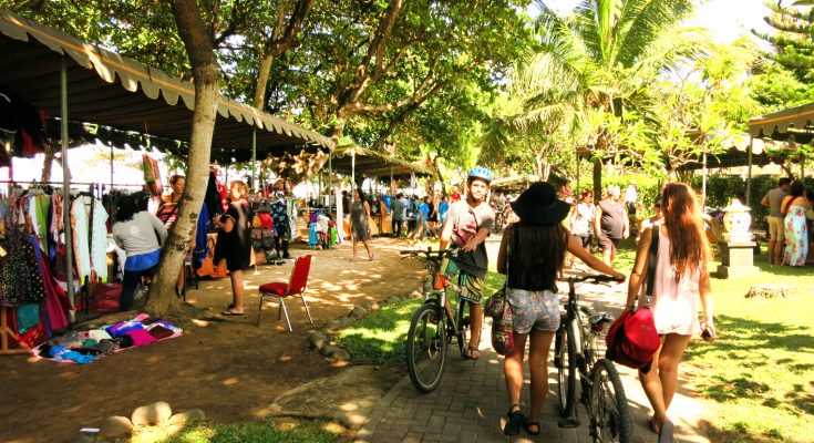 Sanur Sunday Markets bicycles trees bali best organic markets in Bali